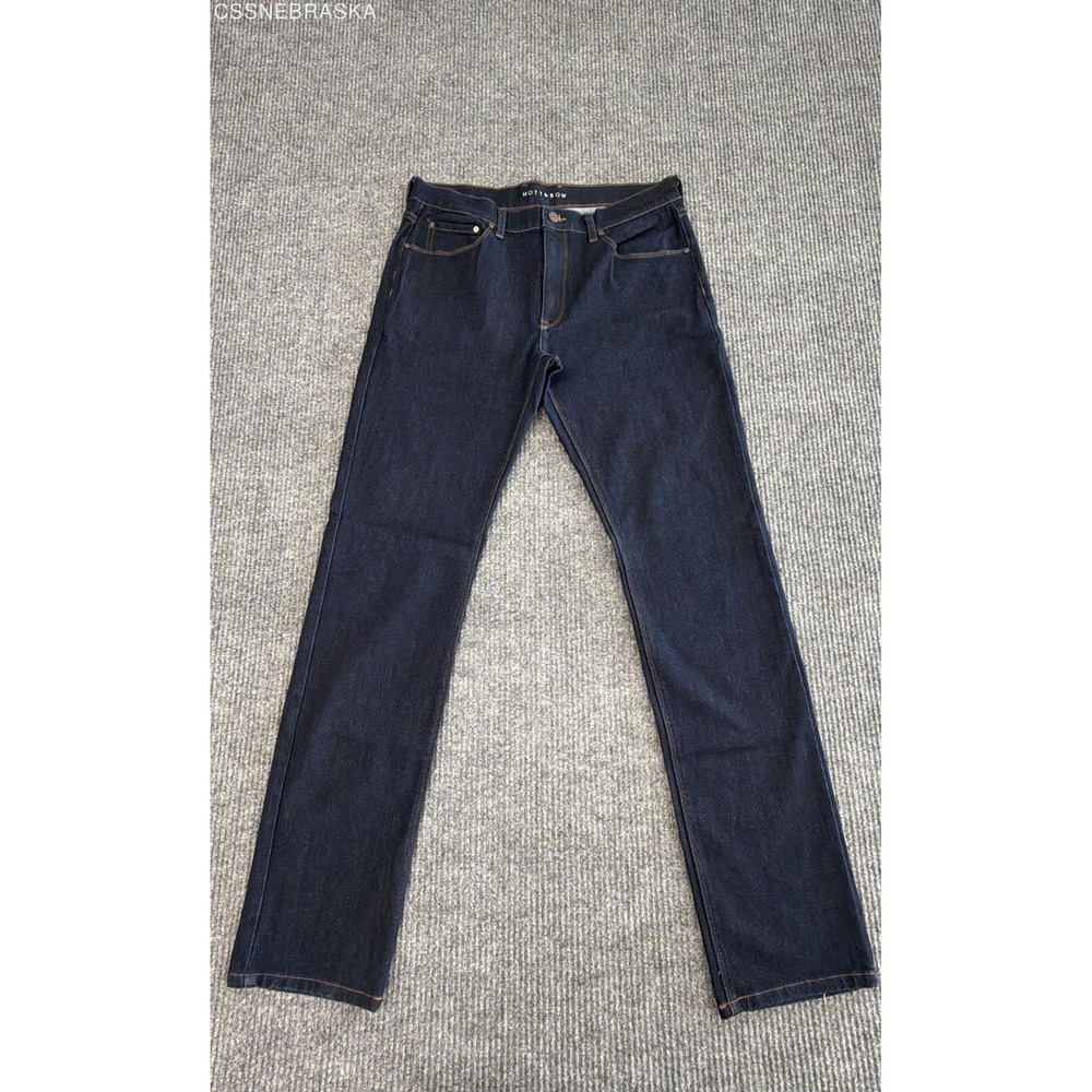 Mott Bow Blue Men's Broome Denim Pants Mens 4-Way SLIM - Size 35